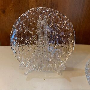 Set of 4 VTG Jan Drost Asteroid Modernist 8.25” Glass Plates Zabkowice Poland